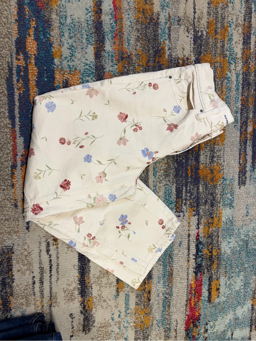 Old Navy Cream Floral Print Women’s ' Jeans